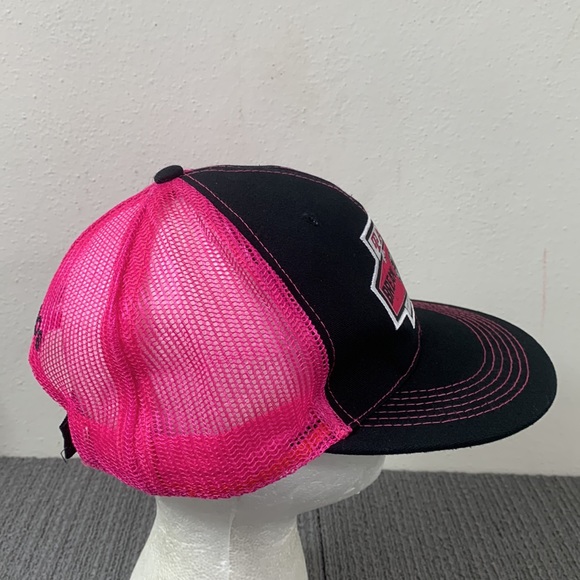 Tampa Break Through Trucker Hat Womens OSFM Black Pink Mesh Back Strapback - Picture 8 of 12
